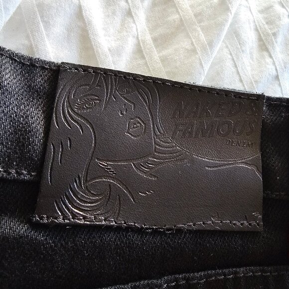 Naked & Famous The Crop Skinny Jeans - 2018 - Black Power Stretch - Sz 27 - NWT - Picture 6 of 16